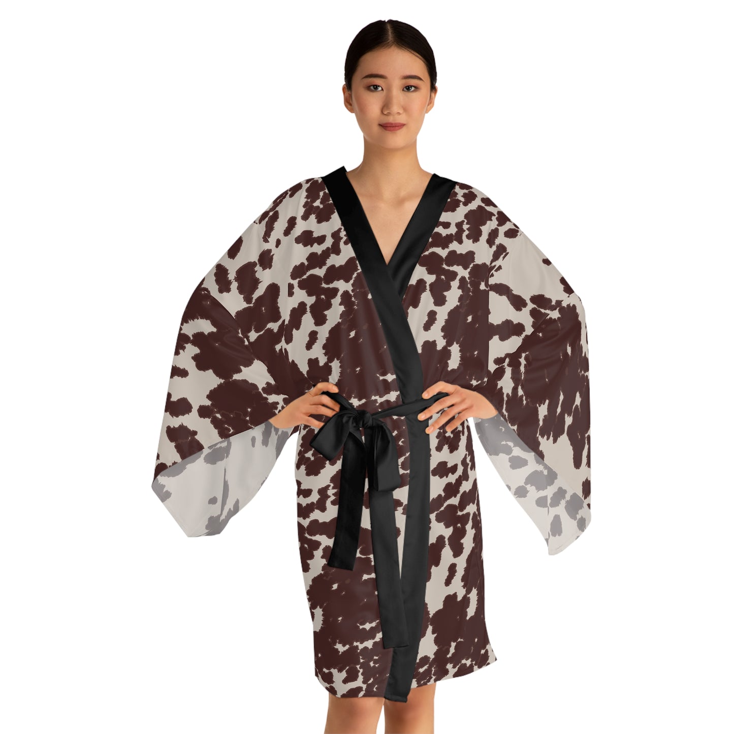 Western Cozy Animal Print Kimono Robe, Stylish Loungewear, Relaxing Home Attire, Perfect for Gifting, Versatile Fashion Statement