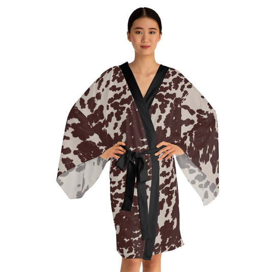 Western Cozy Animal Print Kimono Robe, Stylish Loungewear, Relaxing Home Attire, Perfect for Gifting, Versatile Fashion Statement