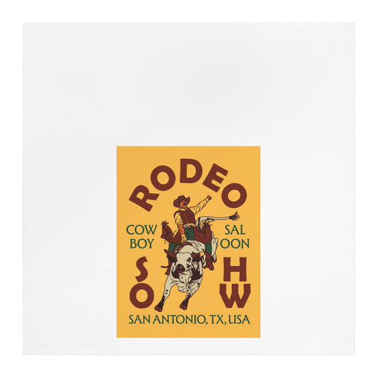 Vintage Rodeo Cowboy Tea Towel - Western Home Decor