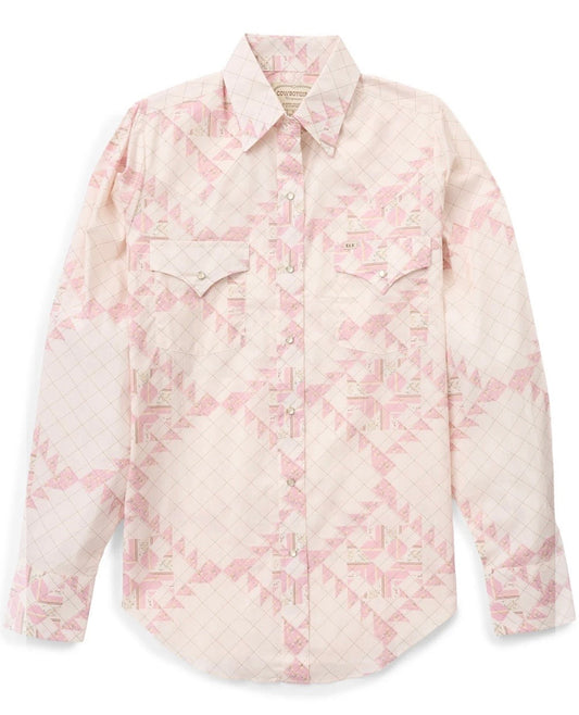 The Cowboygirl Blossom Pink Quilt Granddaddy Snap Shirt