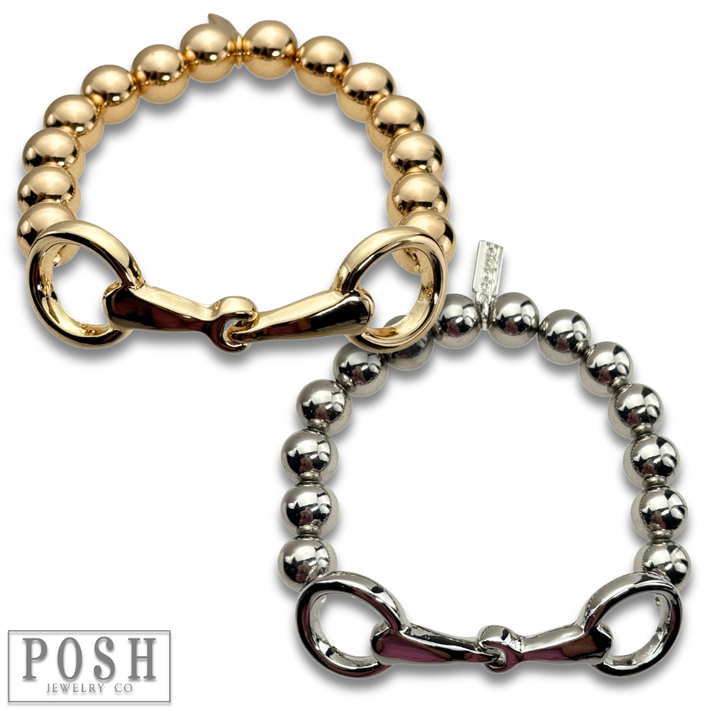 Equestrian charm beaded bracelet