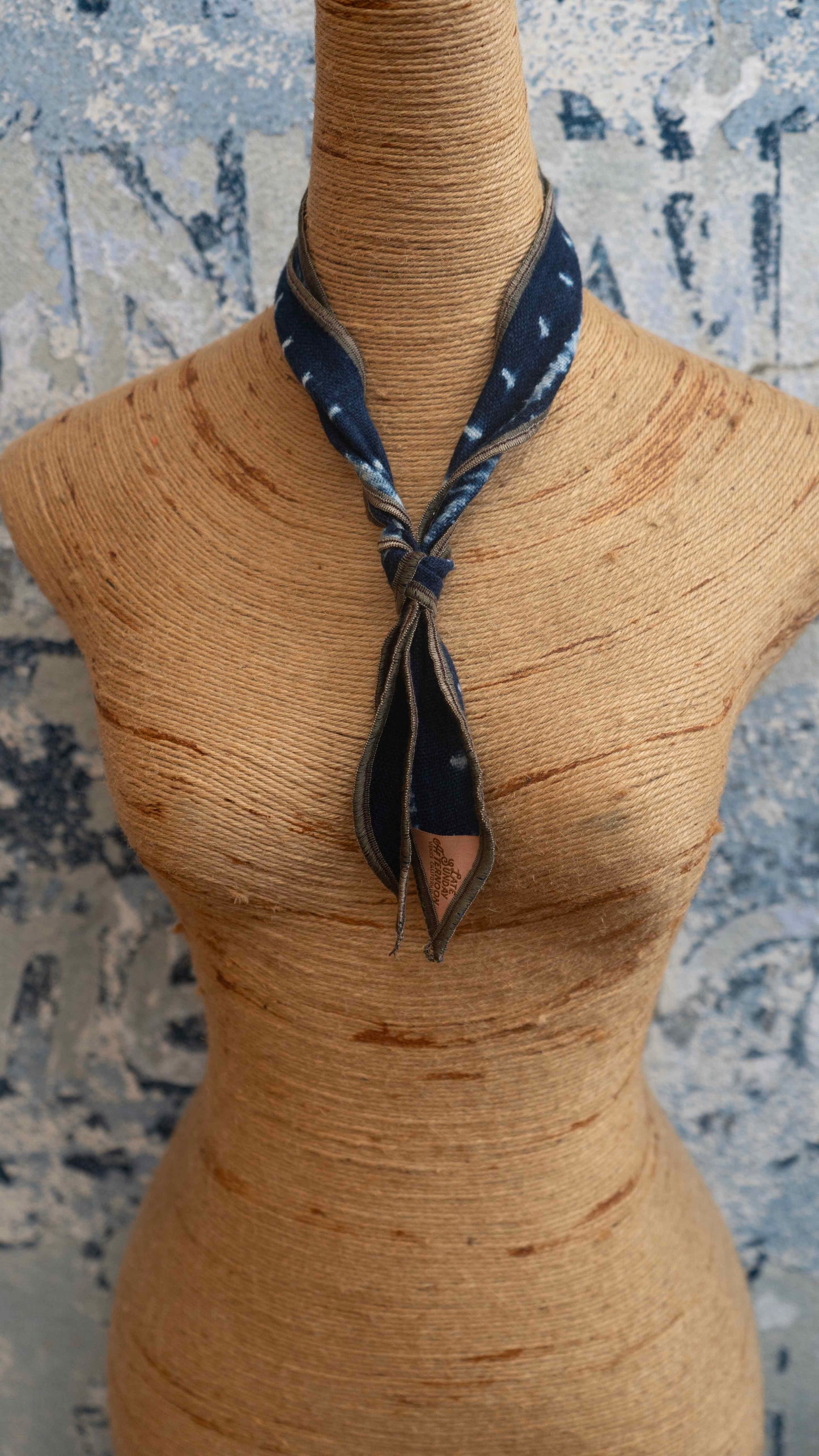 African Denim Neck Scarf