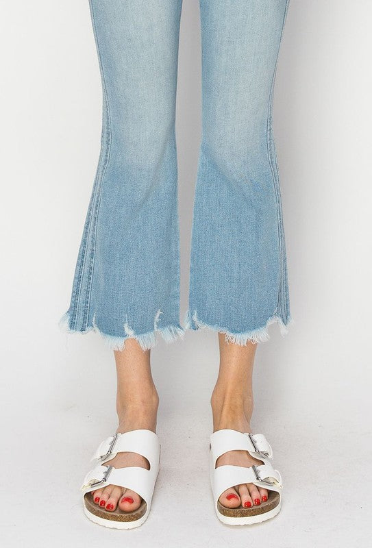 Ava Plus High Rise Crop Flare Jeans