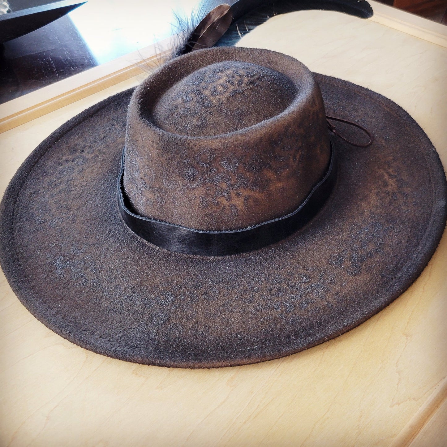 CUSTOM Hand-Painted Cowgirl Western Boho Hat A100