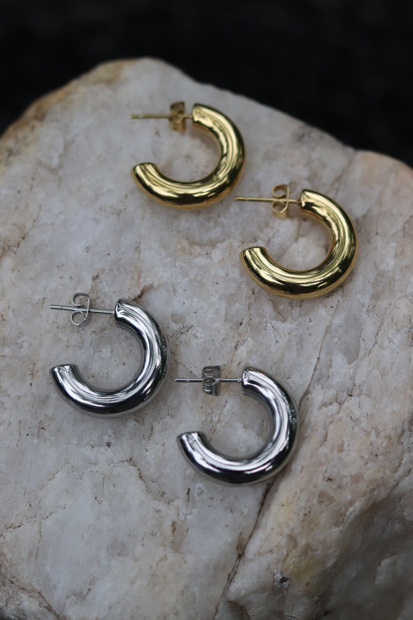 Mini Audrey Hoop Earrings - Gold