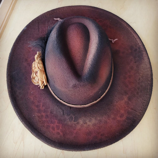 CUSTOM Hand-Painted Cowgirl Western Boho Hat A114