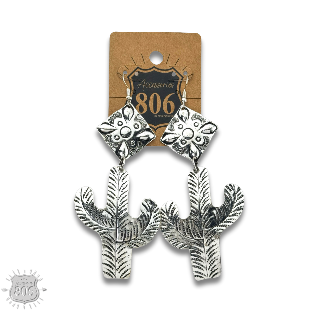 Silver cactus earring - LC