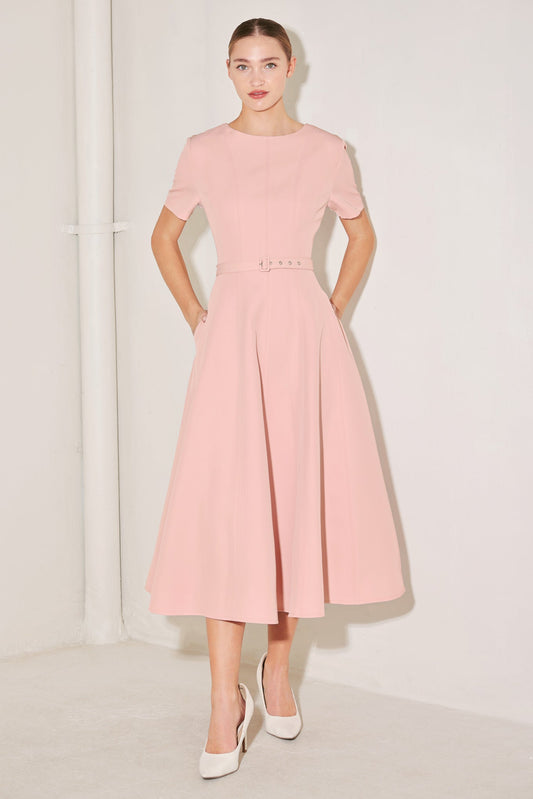 SPRING ICON WOVEN MIDI DRESS