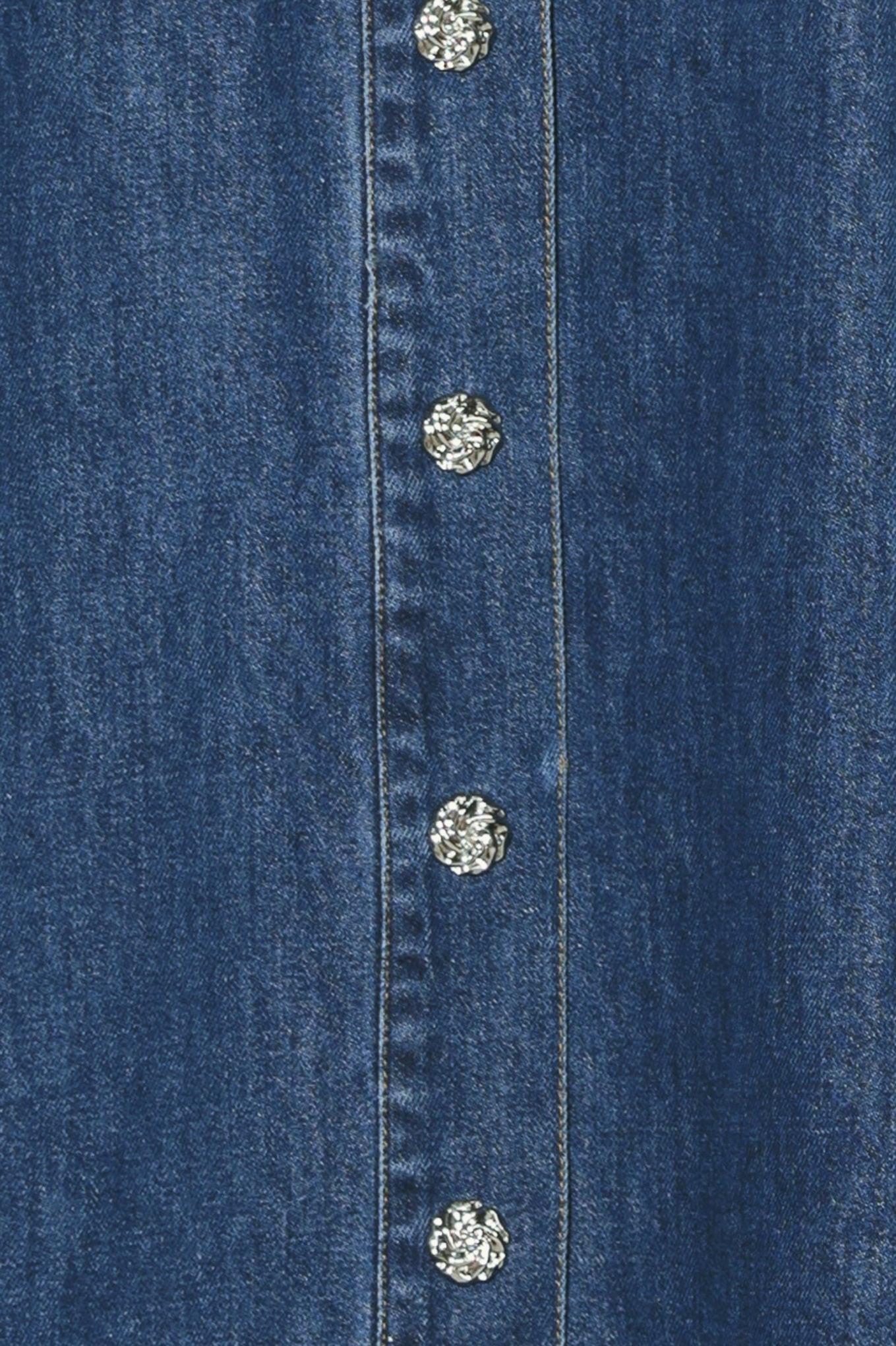 PARIS IN DENIM MIDI DRESS