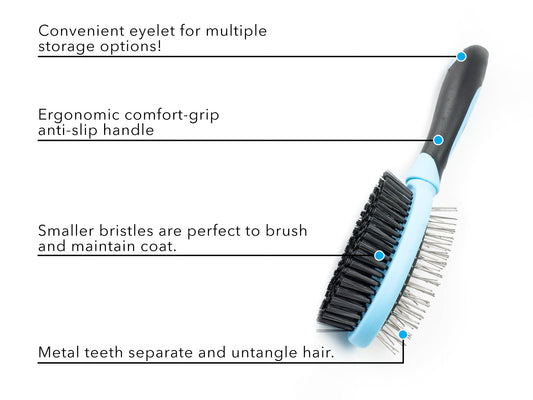 Double Sided Pet Grooming Brush by cuteNfuzzy®