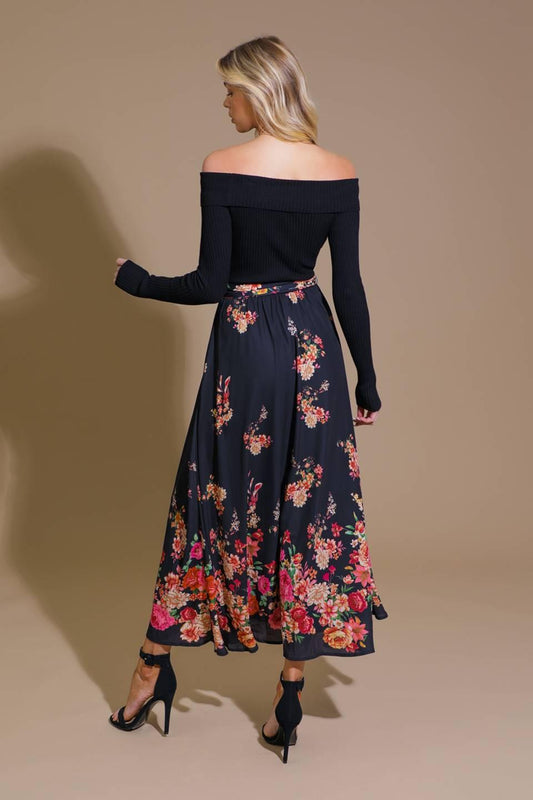 MORNING SONG SWEATER WOVEN MIDI DRESS