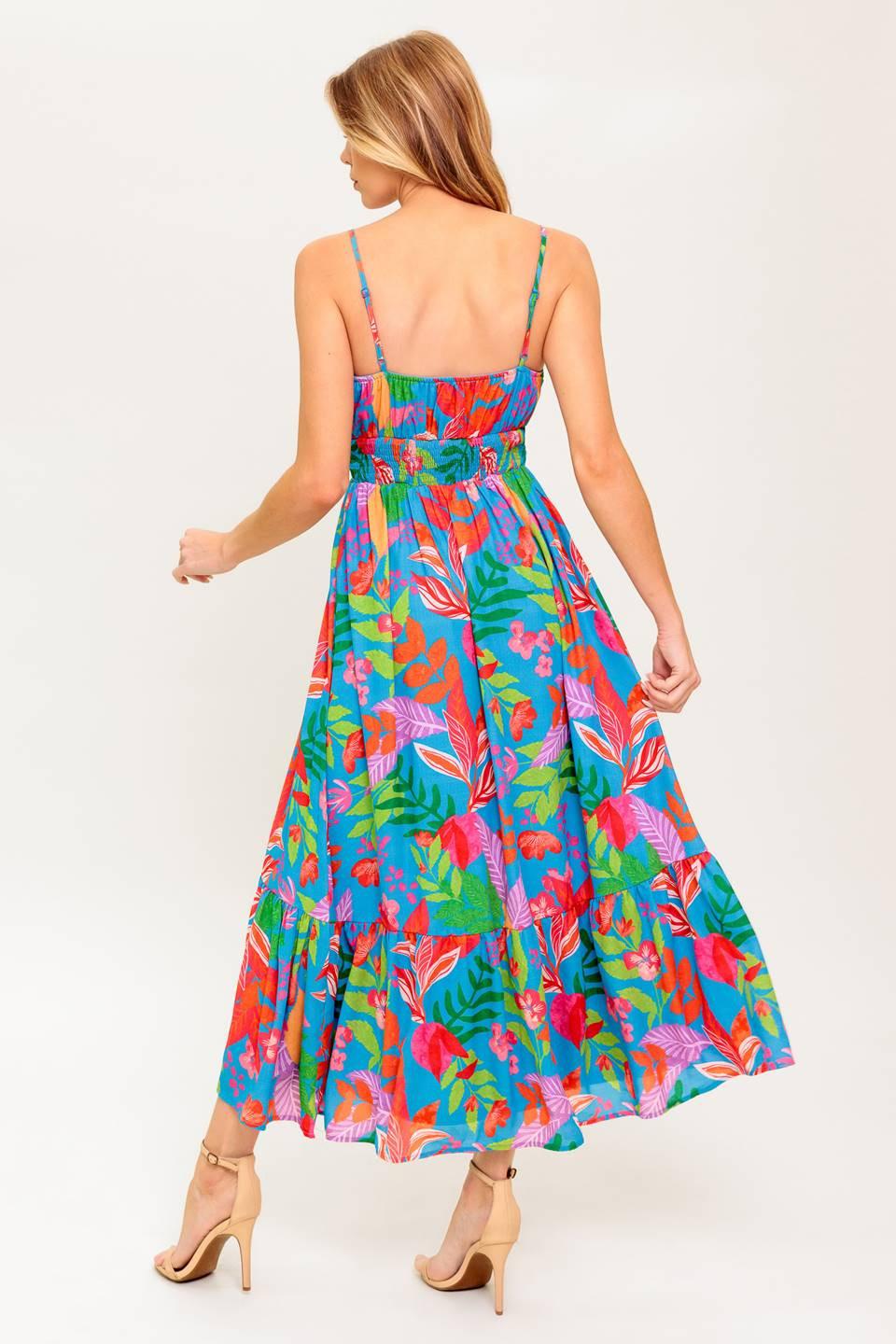 SLOW MOTION LOVE WOVEN MIDI DRESS