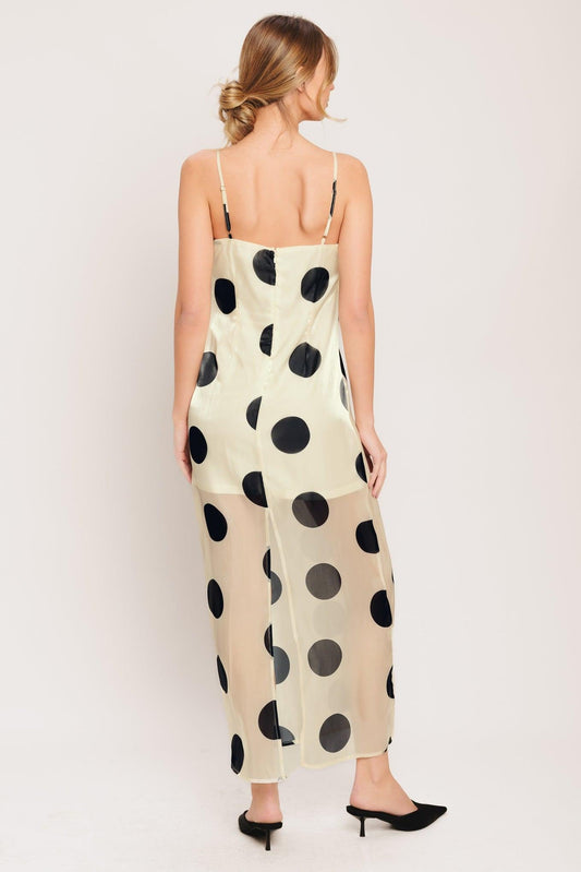 AVANT DOT WOVEN MIDI DRESS