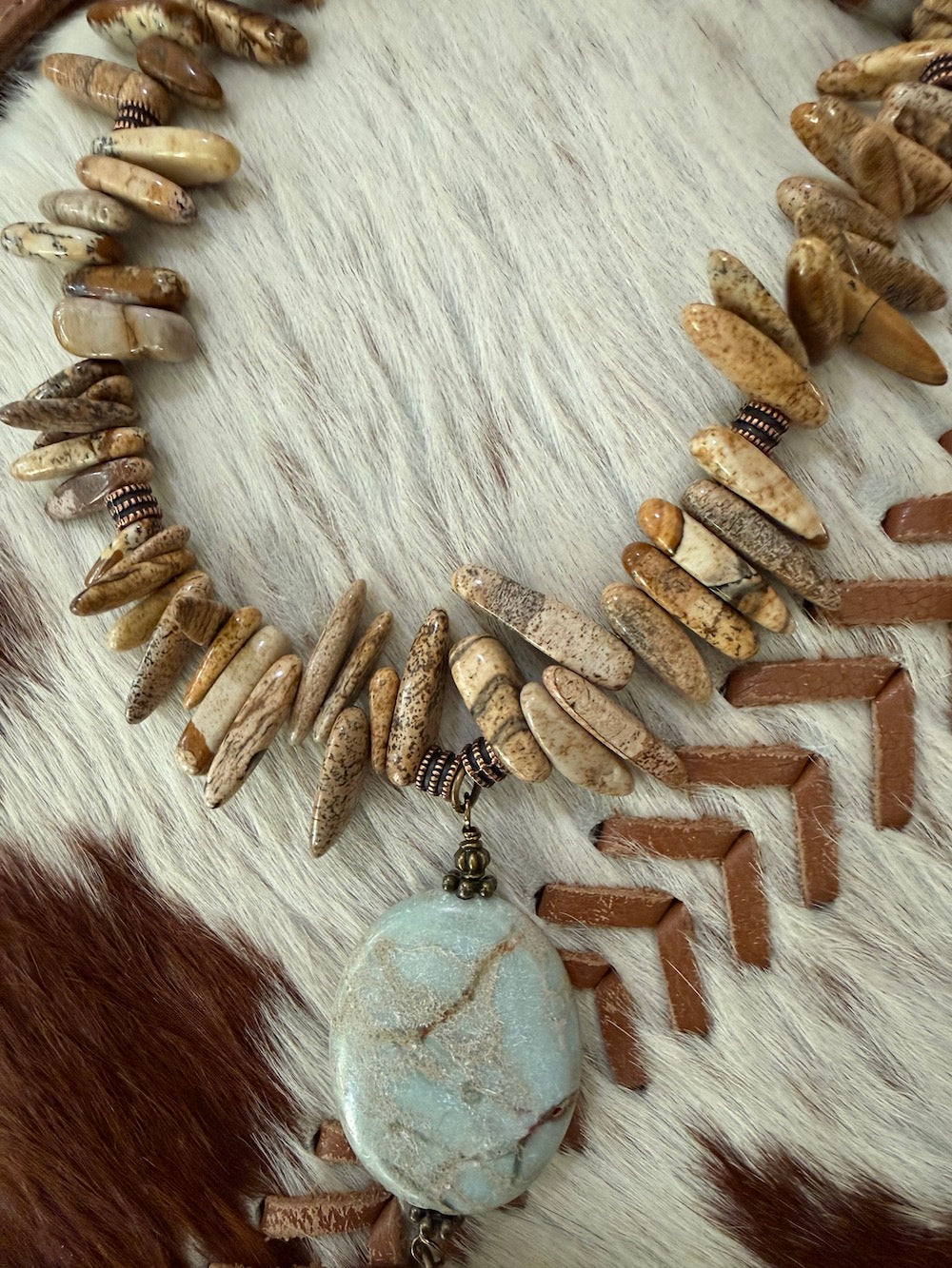 Sunset Mesa Picture Jasper Necklace