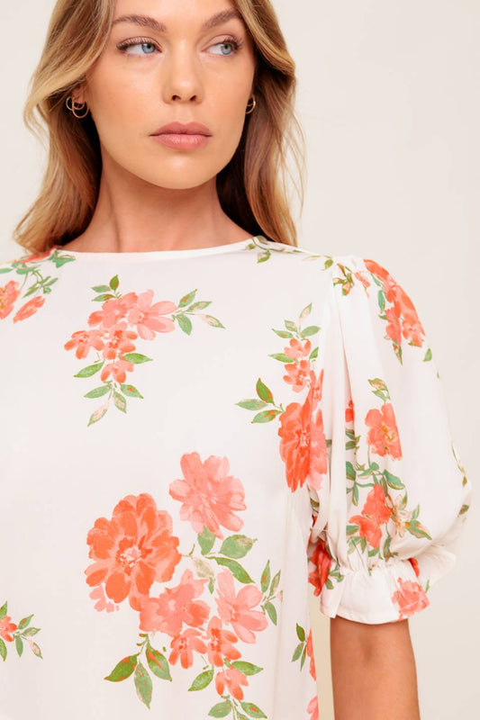 LOVELY DAYS IVORY WOVEN TOP