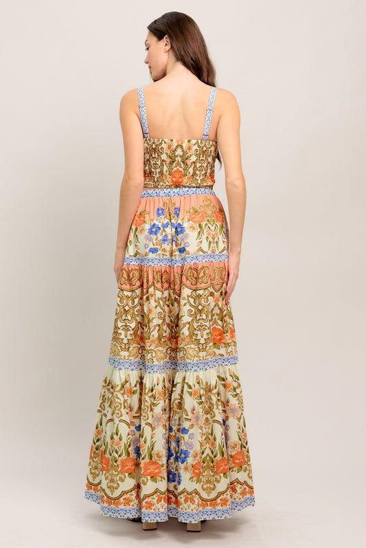 SWEET MEADOW MEMORIES WOVEN TOP AND SKIRT SET