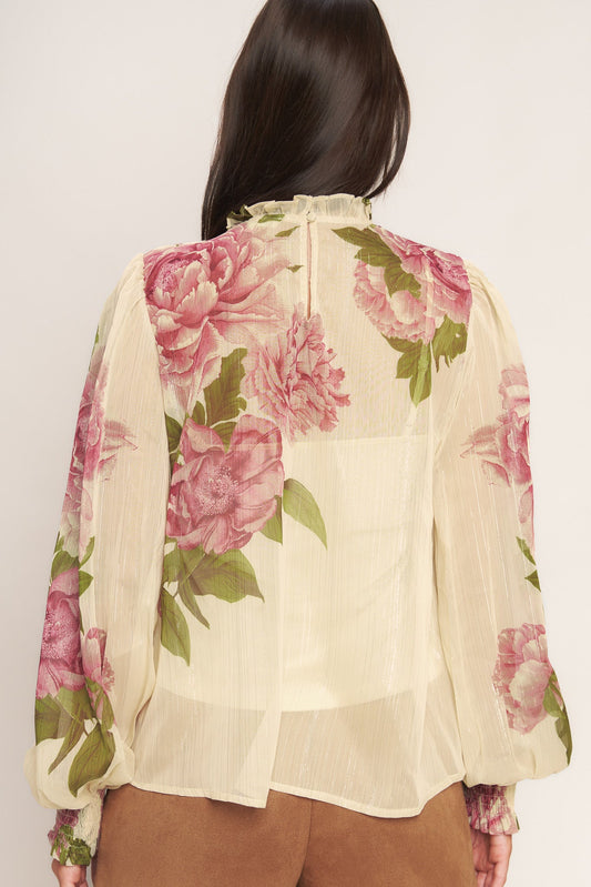 ROMANTIC HERITAGE WOVEN TOP