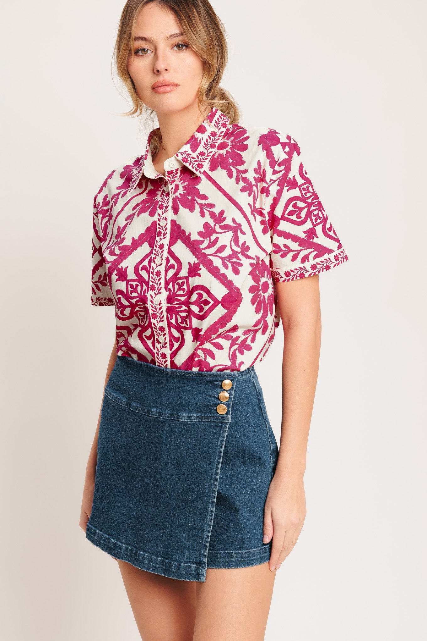 WEEKDAY WRAP WOVEN TOP