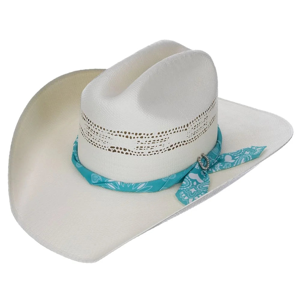 Justin Diamond Horseshoe - Bangora Straw Cowgirl Hat