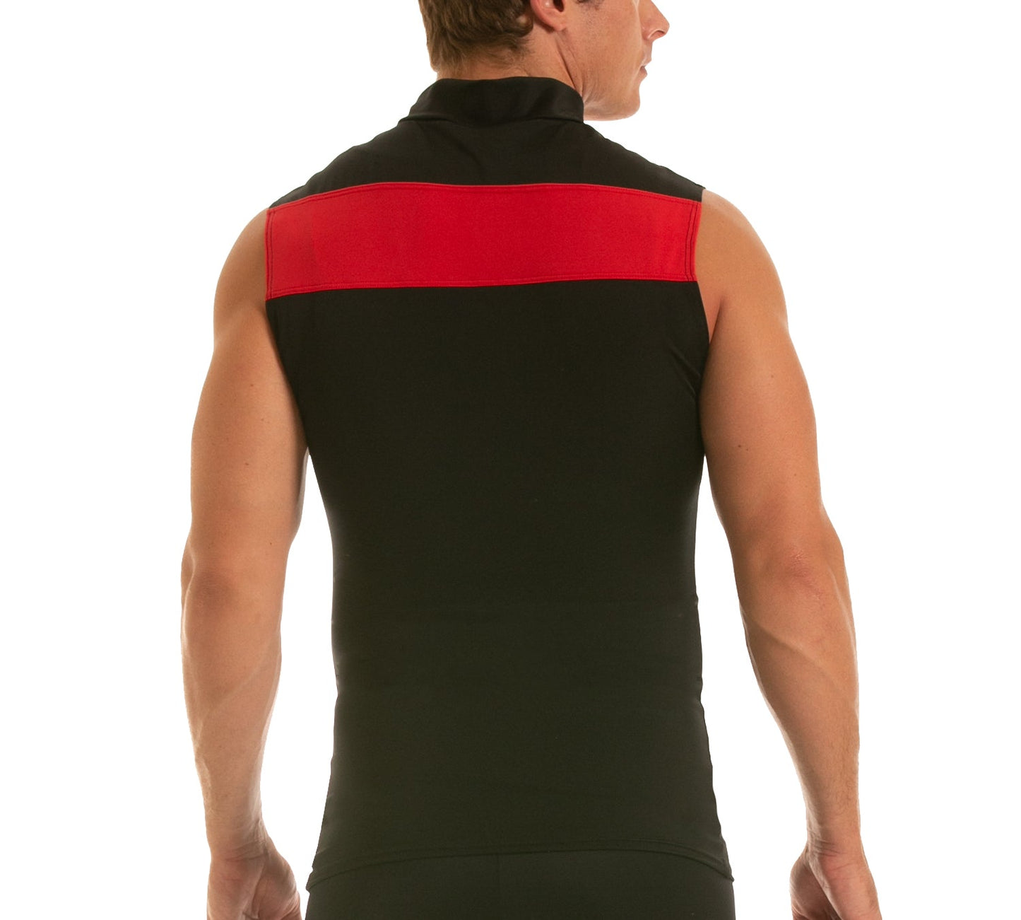 Insta Slim I.S.Pro USA Compression Activewear Color Block Zip Up Vest-MA0012