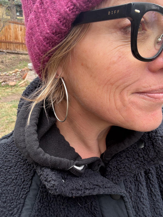 Trace Hoops | Sterling Silver