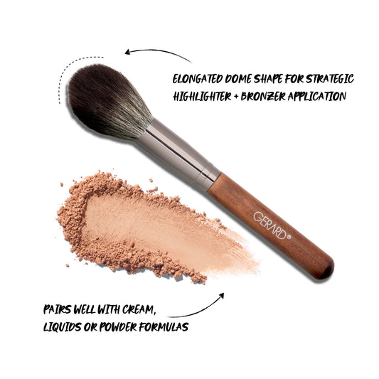 High & Low- Highlight + Bronzer Brush - F2