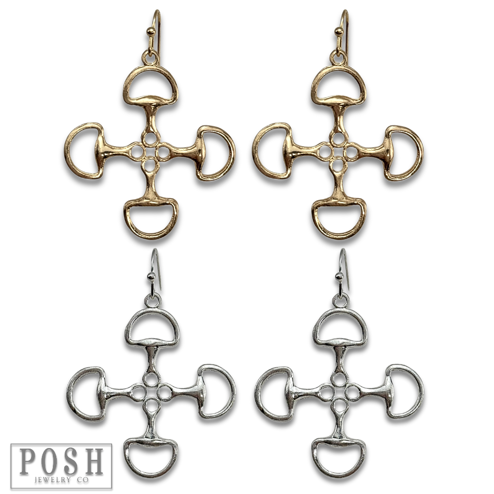 Equestrian snaffle bit earring