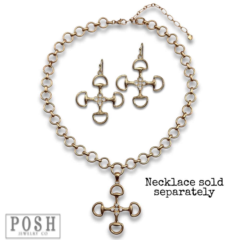 Equestrian snaffle bit charm necklace