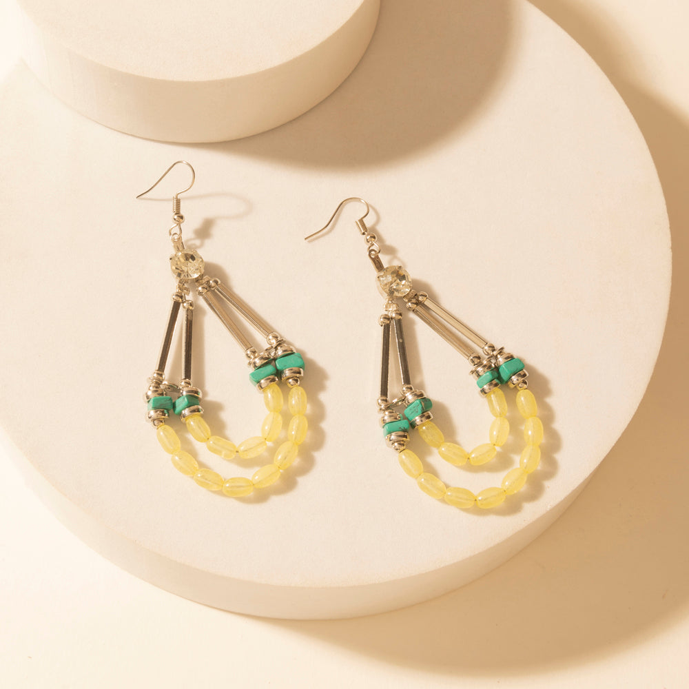 Myra Dawn Dust Drop Earrings in Yellow Glow