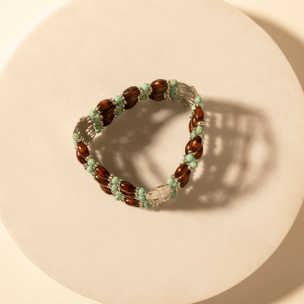Myra Cinchstone Wrap Cuff in Dusty Turquoise