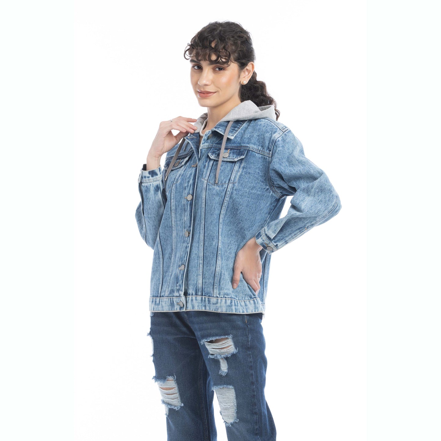 Kayleigh Hoodie Denim Jacket