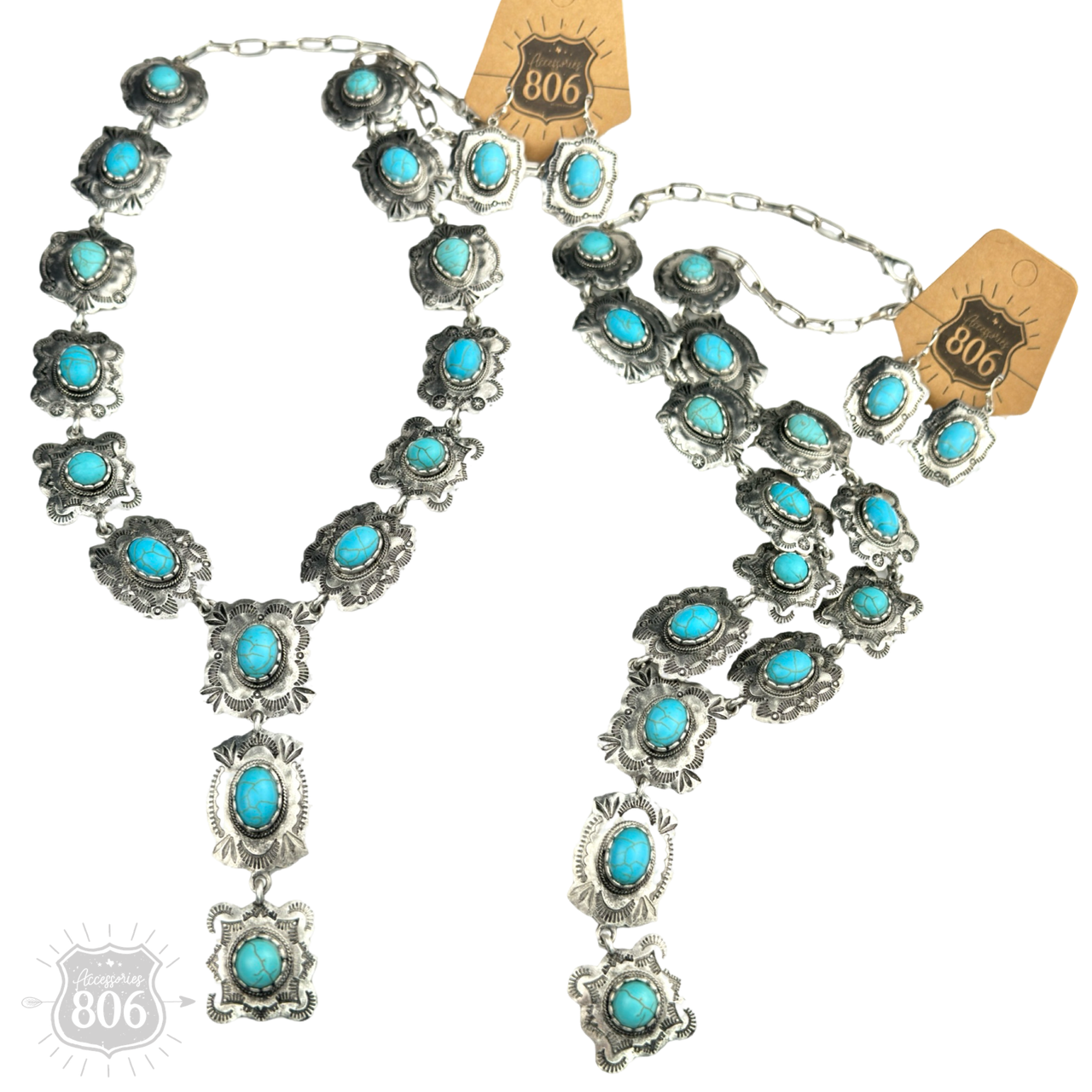 Concho Y necklace set