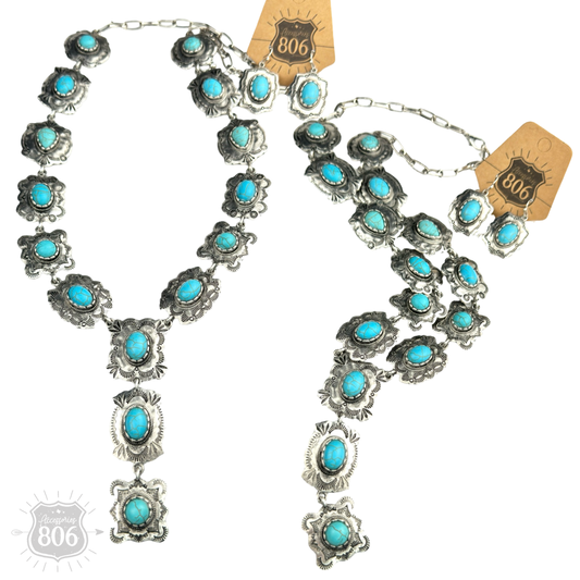 Concho Y necklace set