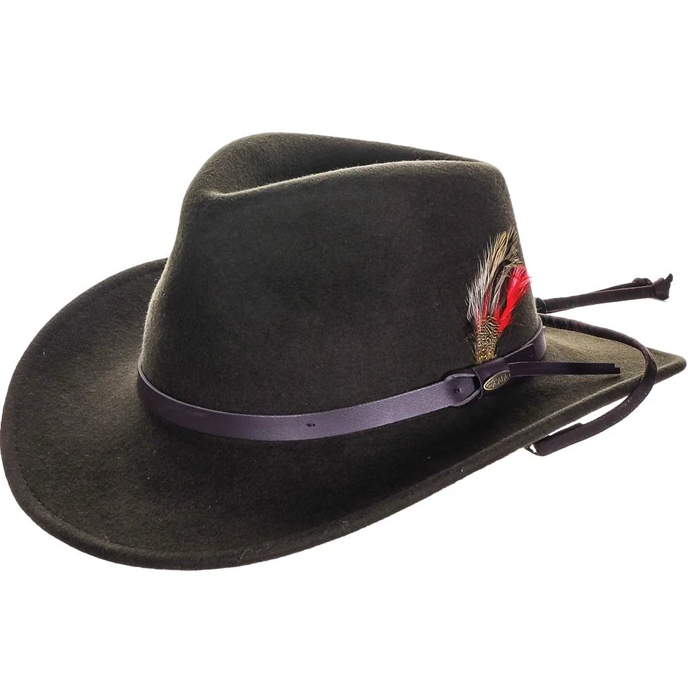 Scala Dakota Stampede - Crushable Wool Felt Outback Hat