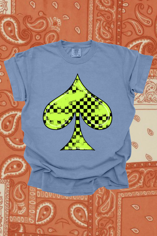Neon Green Spade Graphic Tee
