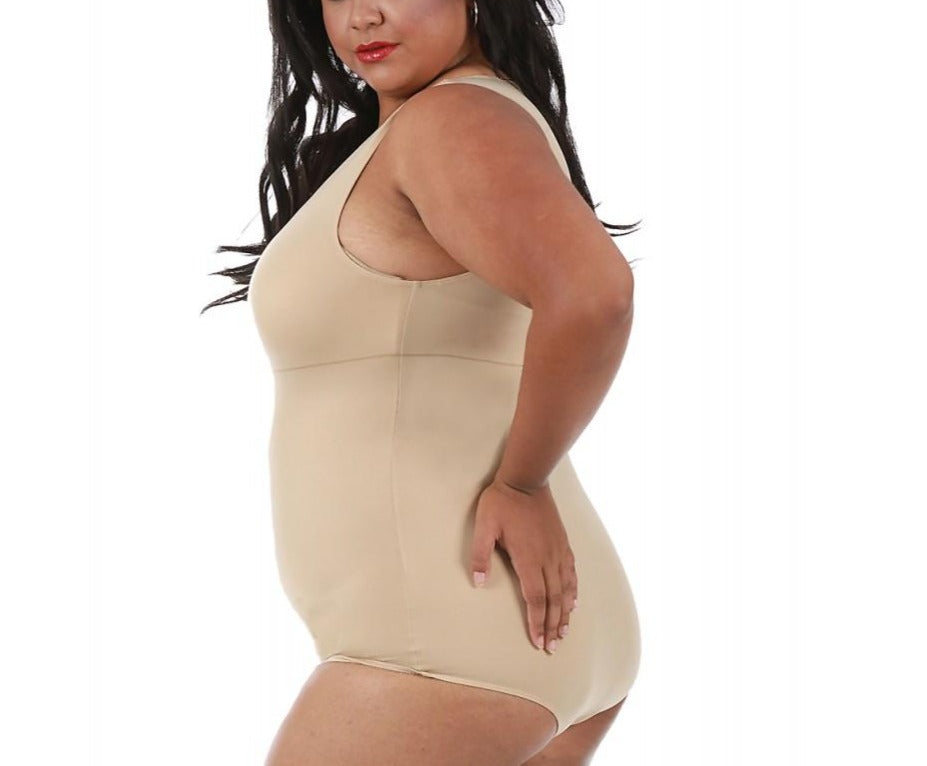 Instant Figure Curvy Plus Size Tank Brief Bodysuit WBS006C