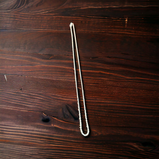 Bright Silver 18" Sterling Silver Double Rope Chain — 1mm Lacy Italy-Made with Lobster Clasp