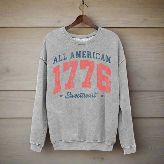 All-American Sweetheart 1776 Vintage Crewneck