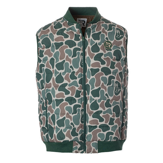 Roost Waterfowl Camo Puffer Vest