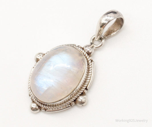 Vintage Moonstone Sterling Silver Southwestern Pendant