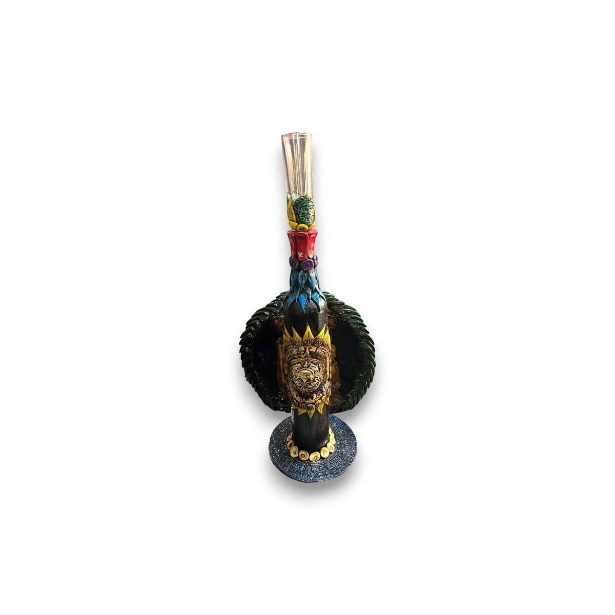 Unique Handmade Aztec Warrior Decanter | Authentic Cultural Artwork