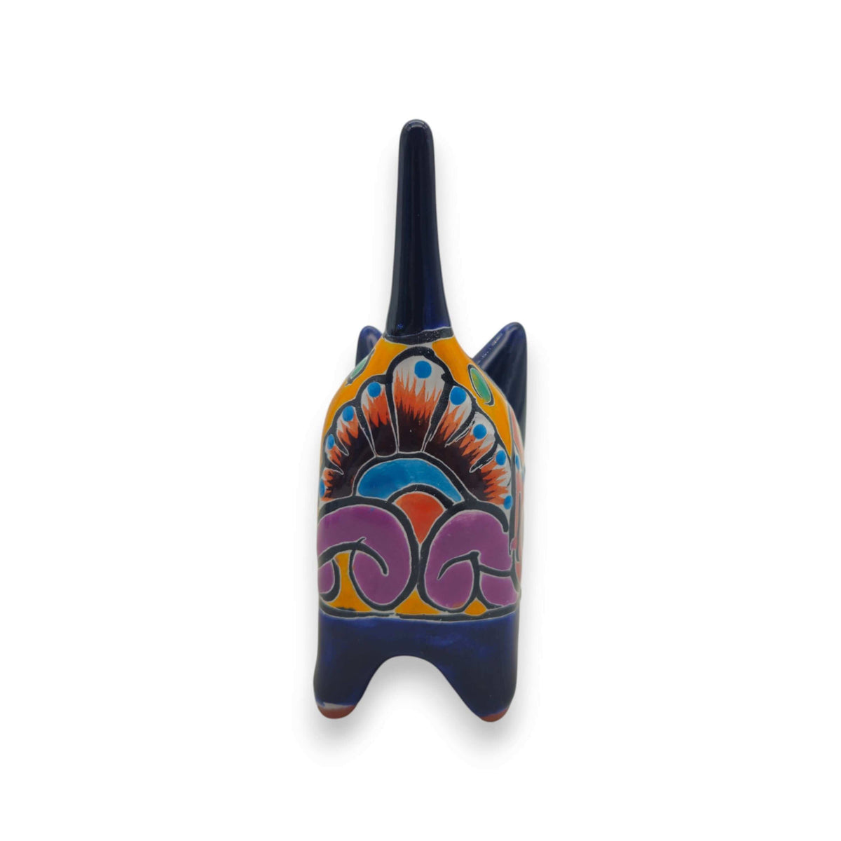 Vibrant Talavera Cat Planter | Handmade Mexican Pottery