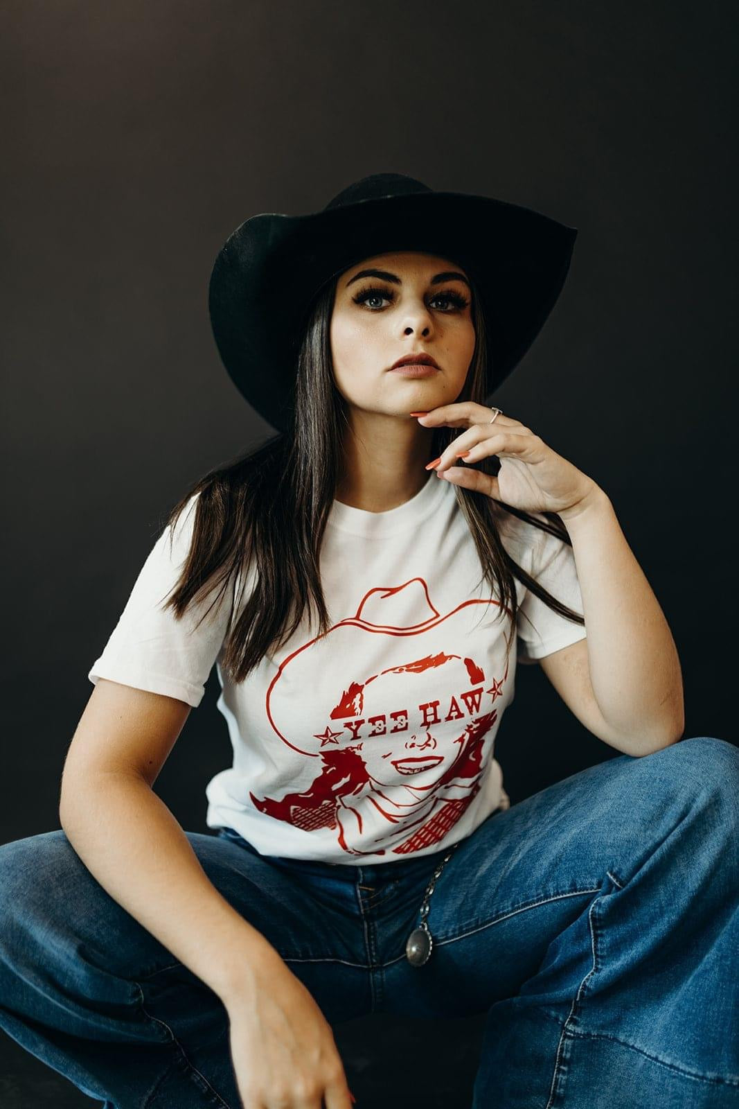 Yee Haw Cowgirl Shirt β Graphic Tee, Long Sleeve & Crewneck