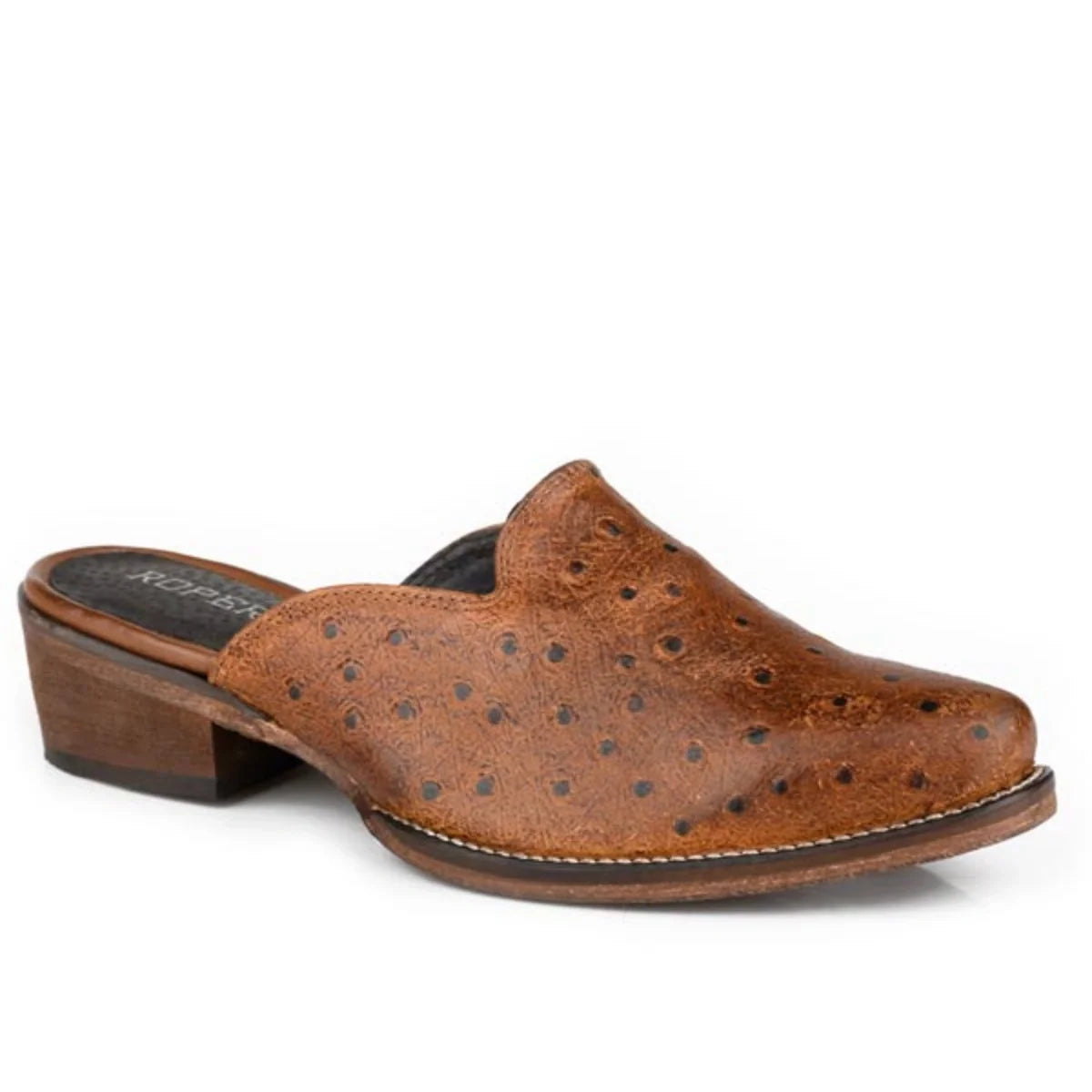 Roper Lynelle (Tan) - Women's Ostrich Suede Sandals