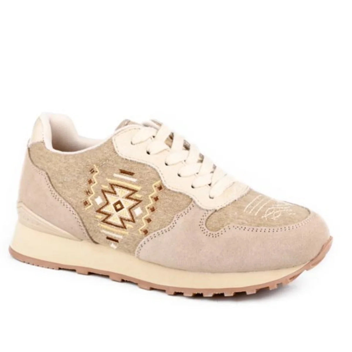Roper Giddyup Maya (Tan) - Women's Canvas Sneaker