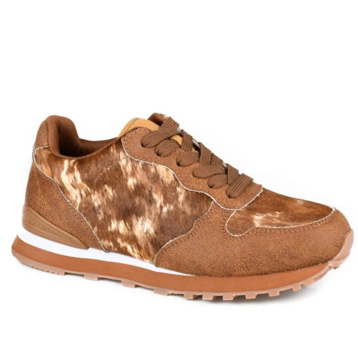 Roper Giddyup Wild Jogger (Rust) - Women's Cow Hide Sneaker