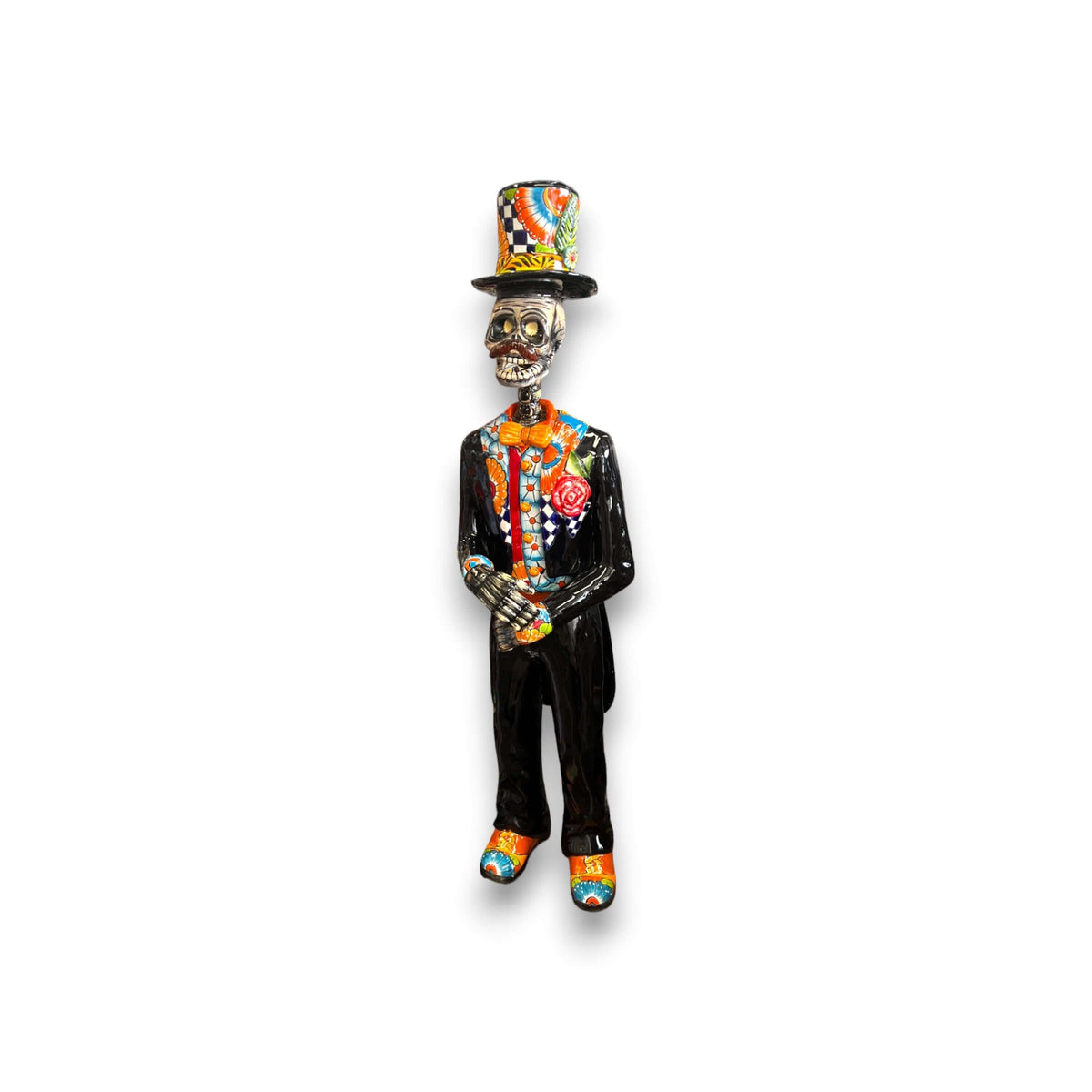 Talavera Catrin Statue | 33" Day of the Dead Figurine