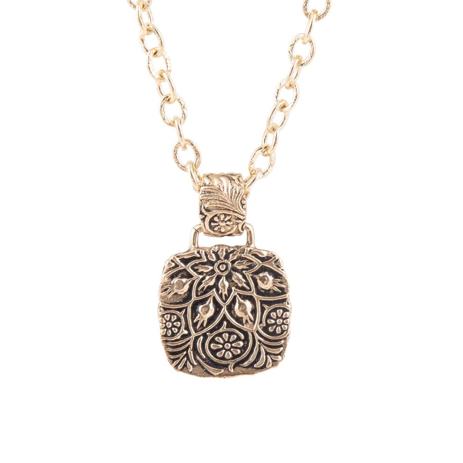 Three Turquoise Stone Necklace