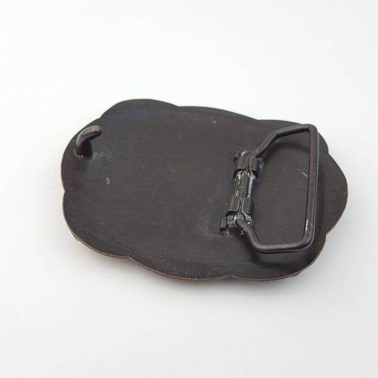 Vintage Brass Floral Western Buckle — Antique Patina Finish (Buckle Only)