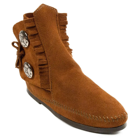 Minnetonka Two Button Hardsole Boot - Womens Boots